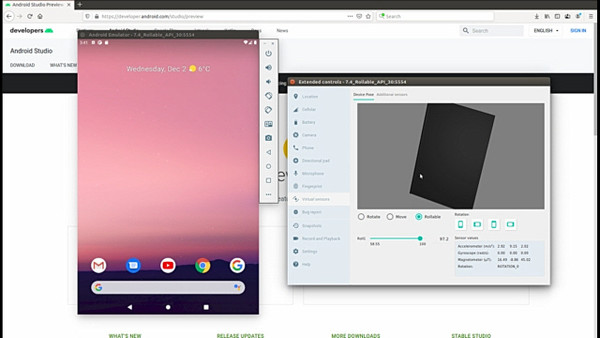 LG 롤러블 안드로이드 스마트폰용 에뮬레이터 (사진=안드로이드 개발자 사이트 캡쳐)