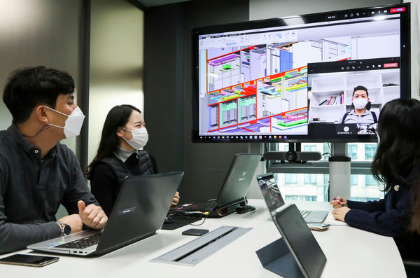 DL이앤씨의 BIM 회의 장면 (제공=DL이앤씨)