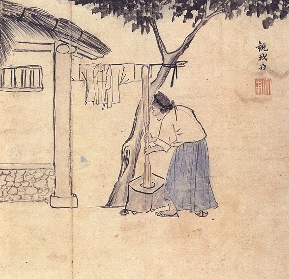 조영석, , 18세기, 견본담채, 간송미술관.