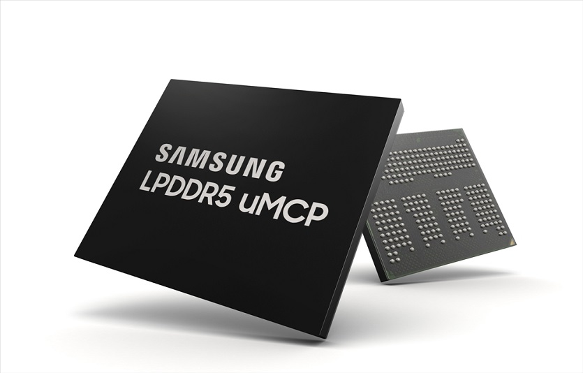 삼성전자가 지난 6월 출시한 LPDDR5-uMCP. 모바일 D램과 낸드플래시 메모리를 결합한 신제품이다. (삼성전자 제공)