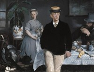 에두아르 마네, (아틀리에서의 점심), 19세기, 캔버스에 유채, 뉴 피나코텍(뮌헨)