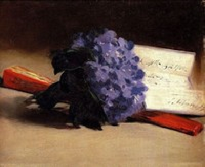 에두아르 마네, (제비꽃 다발), 19세기, 캔버스에 유채, 개인 소장