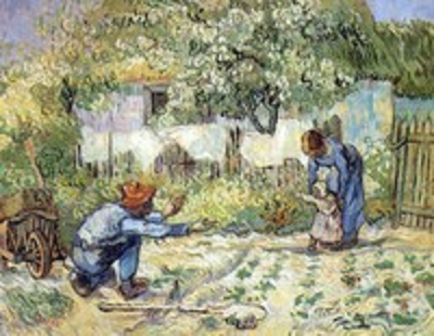빈센트 반 고흐, (첫걸음), 19세기, 캔버스에 유채, 메트로폴리탄 미술관.