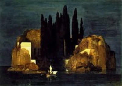 아놀트 뵐크린, (죽음의 섬), 19세기, 캔버스에 유채, 스위스, 바젤미술관.