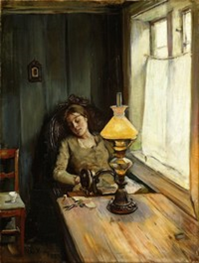 크리스티안 크로그, (피곤함), 19세기, 캔버스에 유채, 오스트리아, 빈 알베르티나미술관.