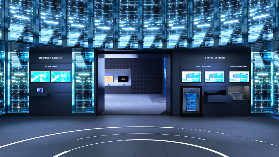 CES SK 전시관. AI DC 운영 기술을 종합적으로 전시한다. [사진=SK]