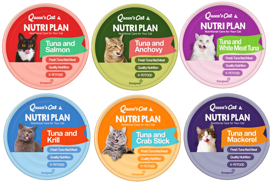 뉴트리플랜의 반려묘용 습식캔 6종. [사진=]