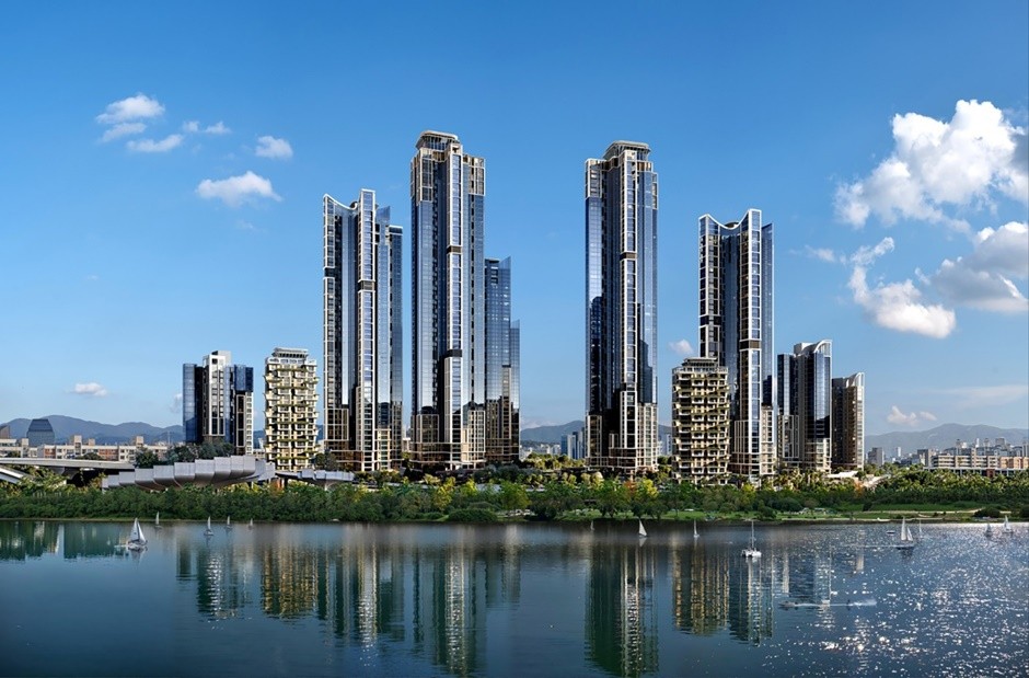 현대건설 압구정2구역 한강변 단지 전경. [사진=현대건설]