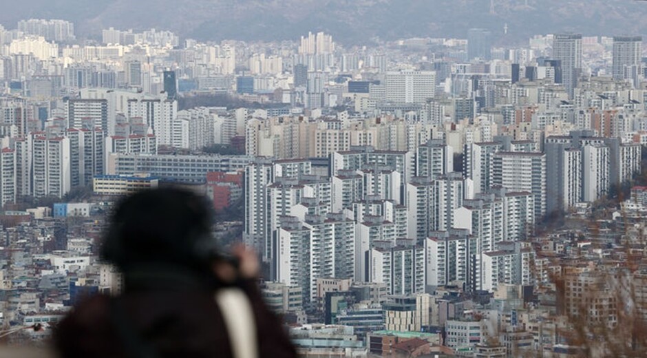 서울 남산에서 바라본 아파트 단지. [사진=뉴시스]