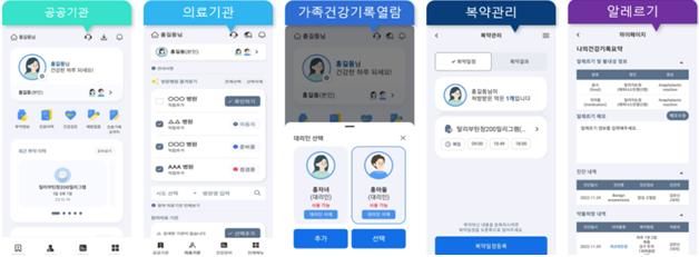 나의건강기록앱 의료정보 제공 화면. [사진=보건복지부]