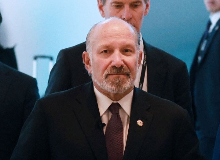 하워드 러트닉 미국 상무장관이 지난달 29일 경북 경주예술의전당에서 열린 한미 비즈니스 라운드 테이블에 참석하고 있다. [사진=뉴시스]